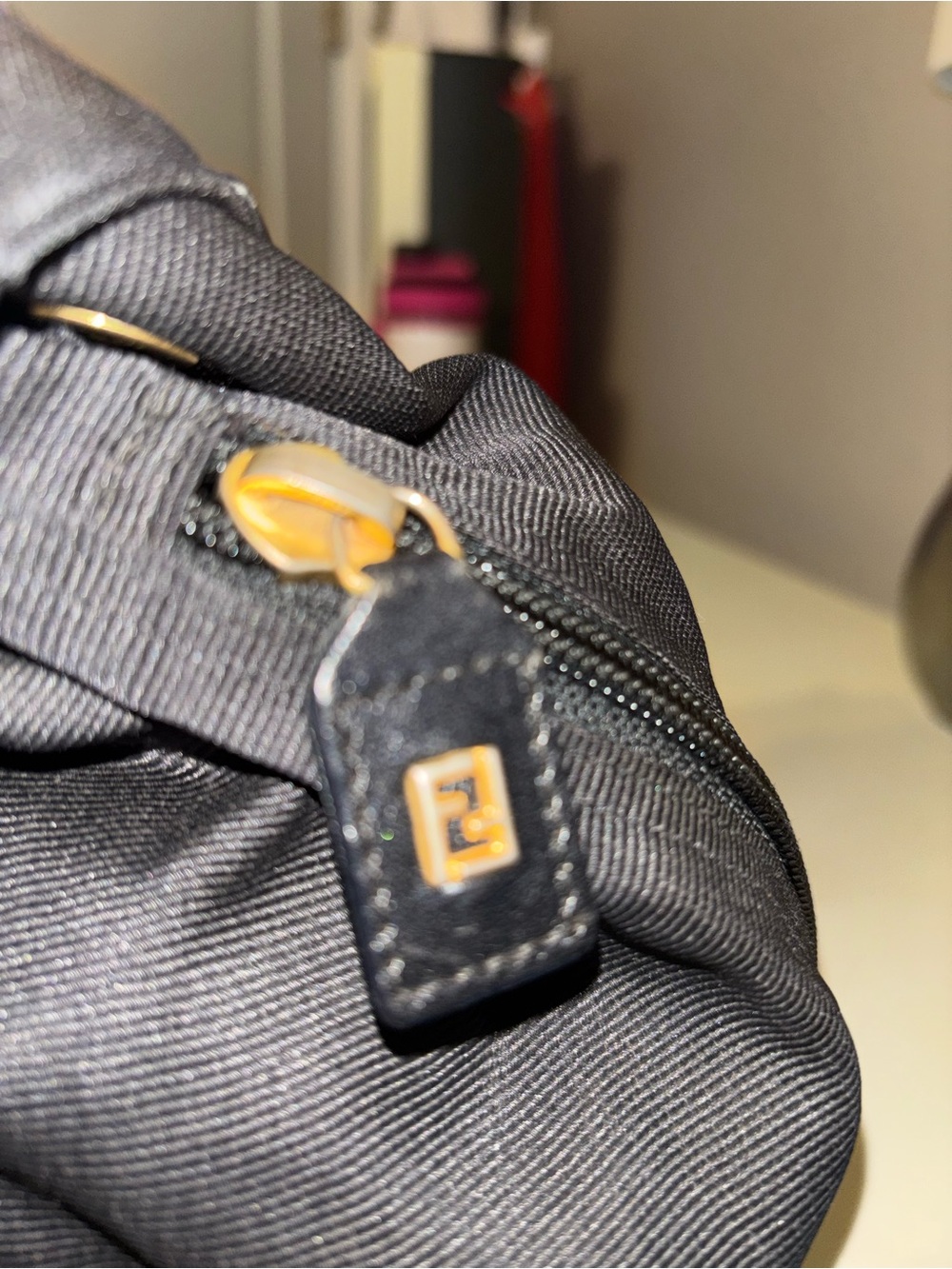 Fendi Black Nylon and Leather Logo-Trim Backpack with Pouch - Picture 9 of 10